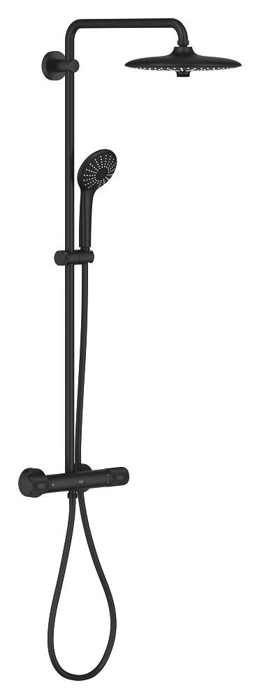 Grohe Euphoria System 260 Duschsystem 27615 mit Thermostatbatterie für die Wandmontage (phantom black)