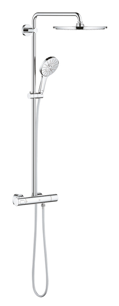 Grohe Rainshower SmartActive 310 Duschsystem 27968 mit Thermostatbatterie und Kopfbrause Rainshower Cosmopolitan 310, 9,5 l/min (chrom)