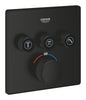Grohe Grohtherm SmartControl Unterputz-Thermostat mit 3 Ventilen 29126, Fertigmontageset für Rapido SmartBox, eckig (matt black)
