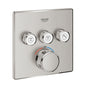Grohe Grohtherm SmartControl Unterputz-Thermostat mit 3 Ventilen 29126, Fertigmontageset für Rapido SmartBox, eckig (supersteel)