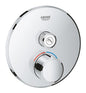 Grohe SmartControl Unterputzmischer 29144 mit 1 Absperrventil, Fertigmontageset für Rapido SmartBox, rund (chrom)