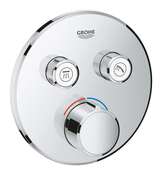 Grohe SmartControl Unterputzmischer 29145 mit 2 Absperrventilen, Fertigmontageset für Rapido SmartBox, rund (chrom)