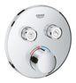 Grohe SmartControl Unterputzmischer 29145 mit 2 Absperrventilen, Fertigmontageset für Rapido SmartBox, rund (chrom)