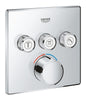 Grohe SmartControl Unterputzmischer 29149 mit 3 Absperrventilen, Fertigmontageset für Rapido SmartBox, eckig (chrom)