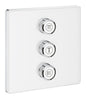 Grohe Grohtherm SmartControl 3-fach Unterputzventil 29158, Fertigmontageset für Rapido SmartBox, eckig (moon white)