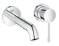 Grohe Essence 2-Loch-Waschtischbatterie 29192, Wandmontage, Fertigmontageset für 23571, Ausladung 183 mm (chrom)