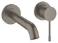 Grohe Essence 2-Loch-Waschtischbatterie 29192, Wandmontage, Fertigmontageset, Ausladung 183 mm (hard graphite gebürstet)