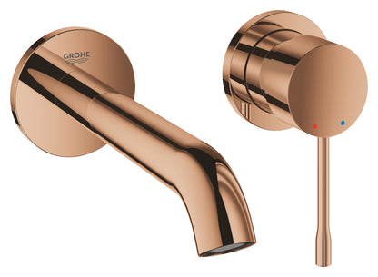 Grohe Essence 2-Loch-Waschtischbatterie 29192, Wandmontage, Fertigmontageset, Ausladung 183 mm (warm sunset)