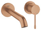 Grohe Essence 2-Loch-Waschtischbatterie 29192, Wandmontage, Fertigmontageset, Ausladung 183 mm (warm sunset gebürstet)