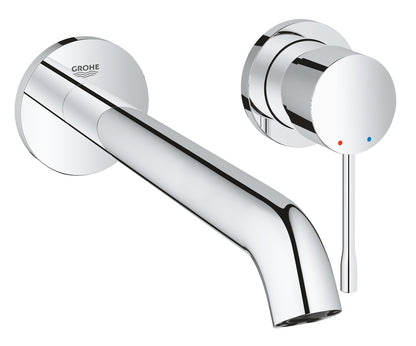 Grohe Essence 2-Loch-Waschtischbatterie 29193, Wandmontage, Fertigmontageset für 23571, Ausladung 230 mm (chrom)