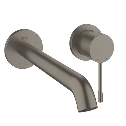 Grohe Essence 2-Loch-Waschtischbatterie 29193, Wandmontage, Fertigmontageset, Ausladung 230 mm (hard graphite gebürstet)