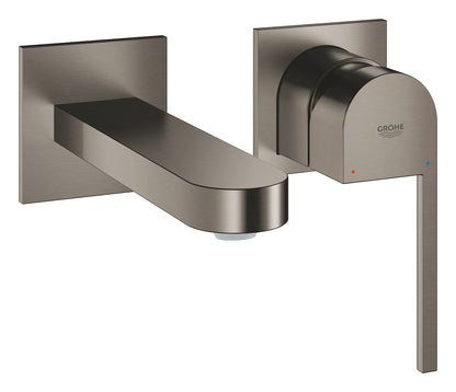 Grohe Plus 2-Loch-Waschtischbatterie 29303, Wandmontage, Fertigmontageset, Ausladung 147 mm (hard graphite gebürstet)