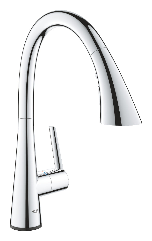 Grohe Zedra Touch Elektronische Einhand-Spültischbatterie 30219 mit herausziehbarer 3-Strahl-Spülbrause (chrom)