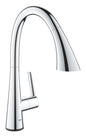 Grohe Zedra Touch Elektronische Einhand-Spültischbatterie 30219 mit herausziehbarer 3-Strahl-Spülbrause (chrom)