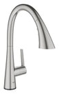 Grohe Zedra Touch Elektronische Einhand-Spültischbatterie 30219 mit herausziehbarer 3-Strahl-Spülbrause (supersteel)
