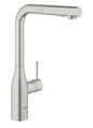 Grohe Essence Einhand-Spültischbatterie 30504 mit herausziehbarer Spülbrause (supersteel)