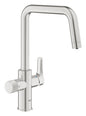 Grohe Blue Pure Eurosmart Spültischbatterie 30583 mit Filterfunktion, U-Auslauf (supersteel)