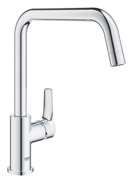 Grohe Eurosmart Einhand-Spültischbatterie 30618, Vor-Fenster-Montage, hoher Auslauf (chrom)