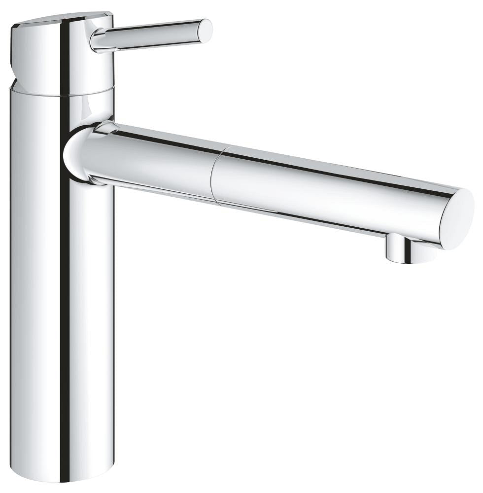 Grohe Concetto Einhand-Spültischbatterie 31129, mittelhoher Auslauf, herausziehbarer Mousseurauslauf (chrom)