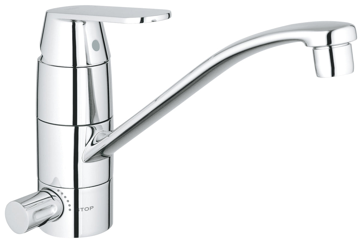 Grohe Eurosmart Cosmopolitan Einhand-Spültischbatterie 31161, flacher Auslauf, mit Vorabsperrung (chrom)