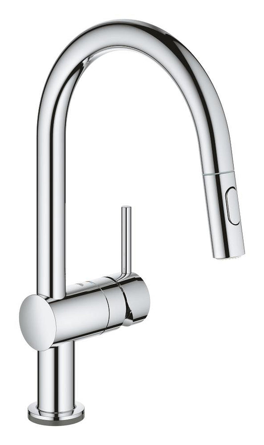 Grohe Minta Touch Elektronische Einhand-Spültischbatterie 31358, C-Auslauf, herausziehbar (chrom)