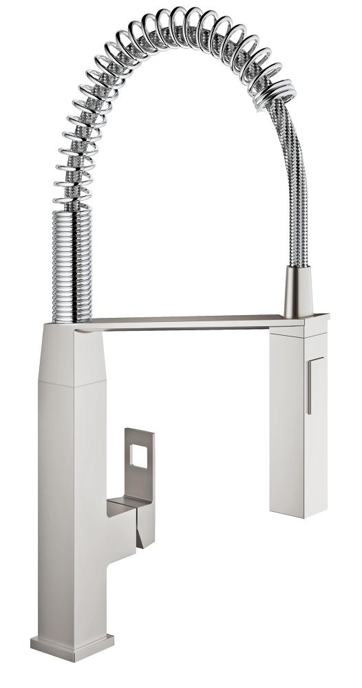 Grohe Eurocube Einhand-Spültischbatterie 31395 mit Profibrause (supersteel)
