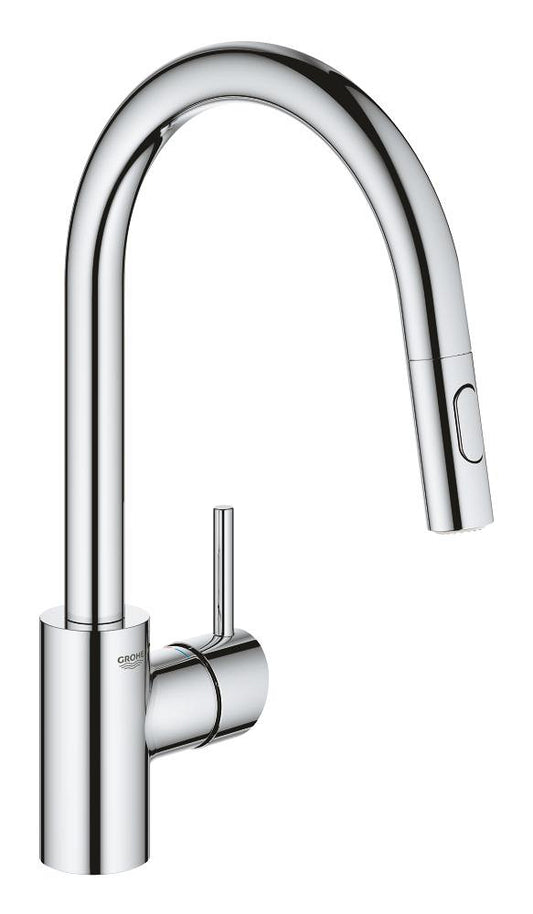 Grohe Concetto Einhand-Spültischbatterie 31483, hoher Auslauf, herausziehbare Spülbrause (chrom)