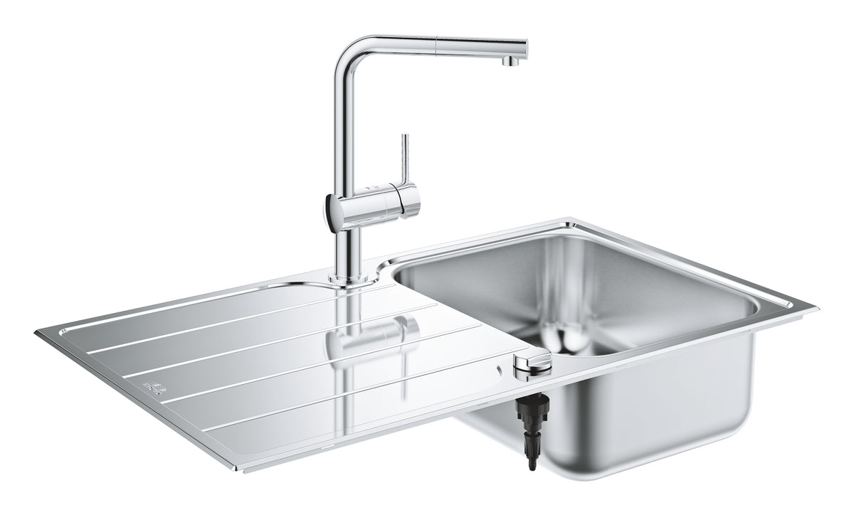 Grohe K500 Spülen-Bundle 31573 mit Edelstahlspüle und Minta Einhand-Spültischbatterie