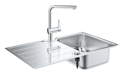 Grohe K500 Spülen-Bundle 31573 mit Edelstahlspüle und Minta Einhand-Spültischbatterie