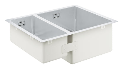 Grohe K700U Edelstahlspüle 31576 mit 1,5 Becken, 595 x 450 mm, rechts einbaubar