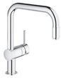 Grohe Minta Einhand-Spültischbatterie 32067, U-Auslauf, herausziehbarer Mousseurauslauf (chrom)