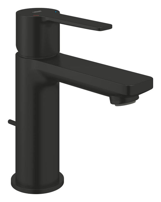 Grohe Lineare Einhand-Waschtischbatterie 32109, XS-Size, mit Zugstangen-Ablaufgarnitur (matt black)