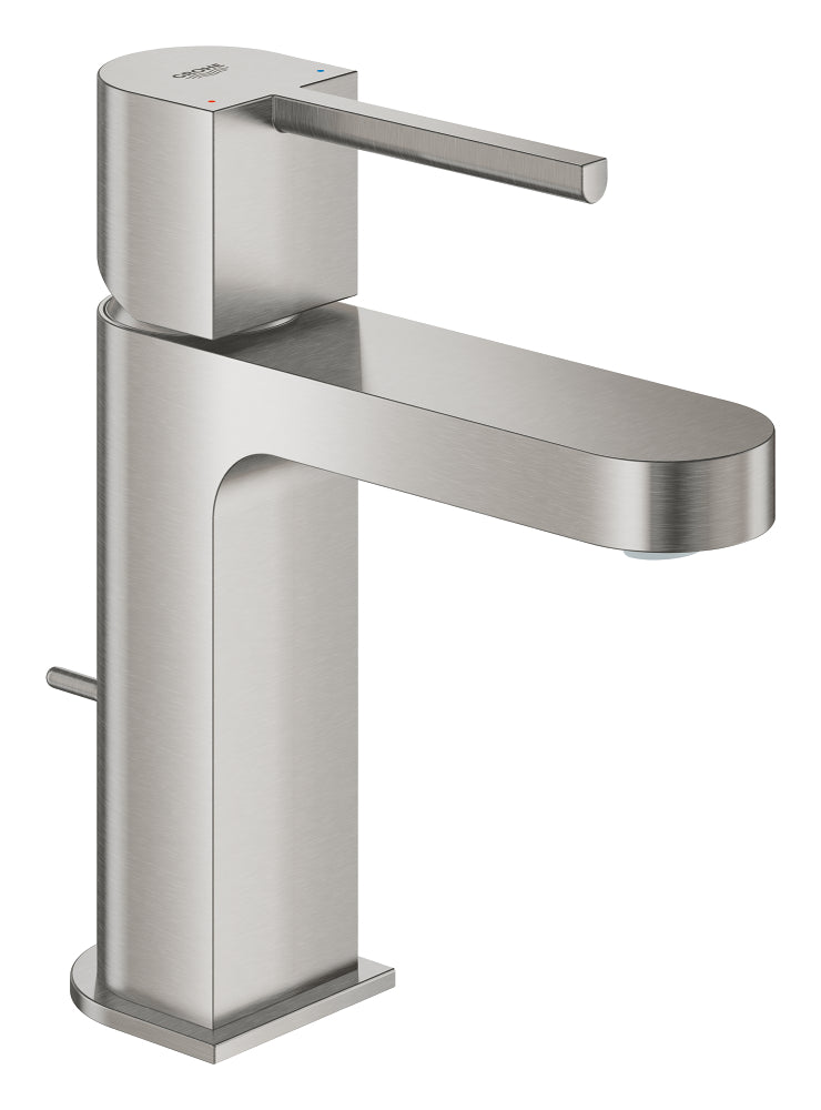 Grohe Plus Einhand-Waschtischbatterie 32612, S-Size, mit Zugstangen-Ablaufgarnitur (supersteel)