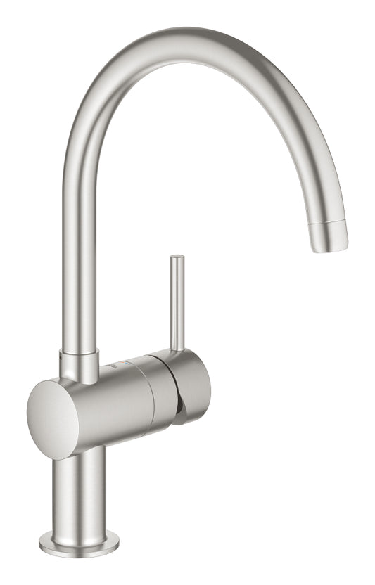 Grohe Minta Einhand-Spültischbatterie 32917, C-Auslauf (supersteel)