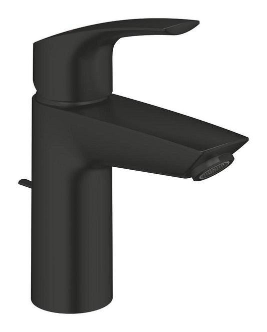 Grohe Eurosmart Einhand-Waschtischbatterie 33265, S-Size, mit Zugstangen-Ablaufgarnitur (matt black)