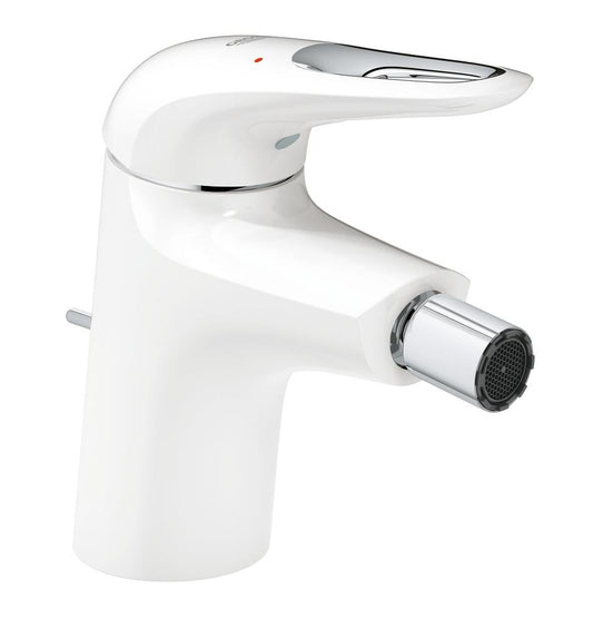 Grohe Eurostyle Einhand-Bidetbatterie 33565 mit Zugstangen-Ablaufgarnitur (moon white/chrom)