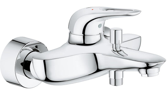 Grohe Eurostyle Einhand-Wannenbatterie 33591, Wandmontage, offener Hebelgriff (chrom)