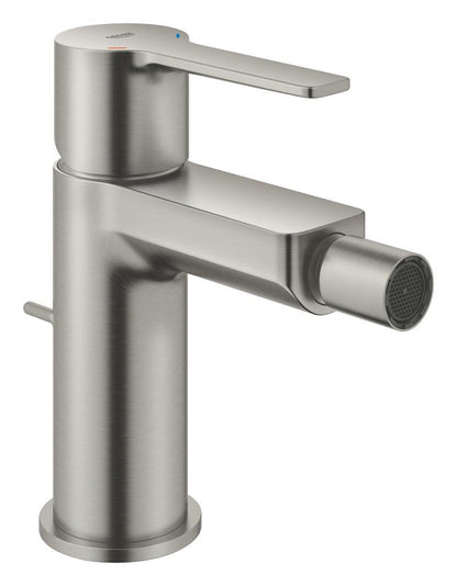 Grohe Lineare Einhand-Bidetbatterie 33848 mit Zugstangen-Ablaufgarnitur (supersteel)