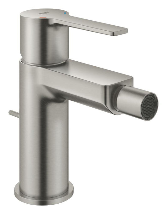 Grohe Lineare Einhand-Bidetbatterie 33848 mit Zugstangen-Ablaufgarnitur (supersteel)