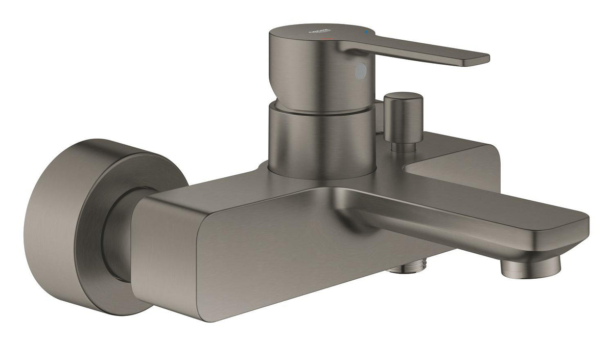 Grohe Lineare Einhand-Wannenbatterie 33849, Wandmontage (hard graphite gebürstet)