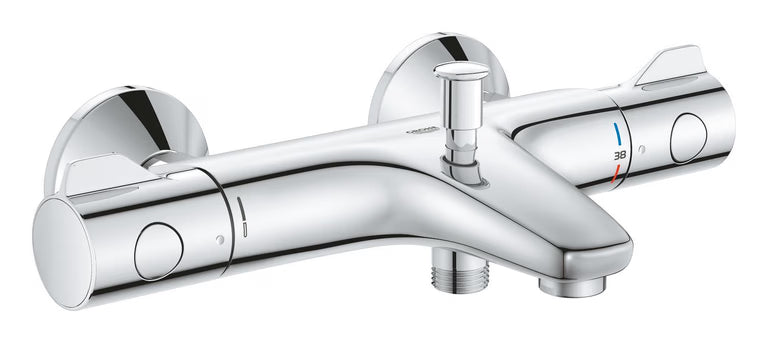 Grohe Thermostat-Wannenbatterie Grohtherm 800 Wandmontage eigensicher (chrom)