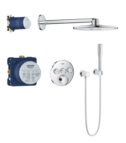 Grohe SmartControl Duschsystem Unterputz 34709 mit Rainshower SmartActive 310, rund (chrom)