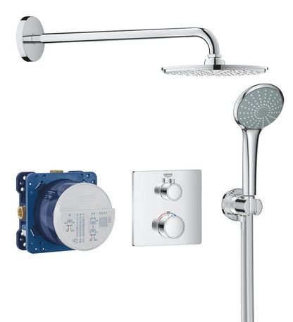 Grohe Grohtherm Duschsystem Unterputz 34734 mit Rainshower Cosmopolitan 210 (chrom)