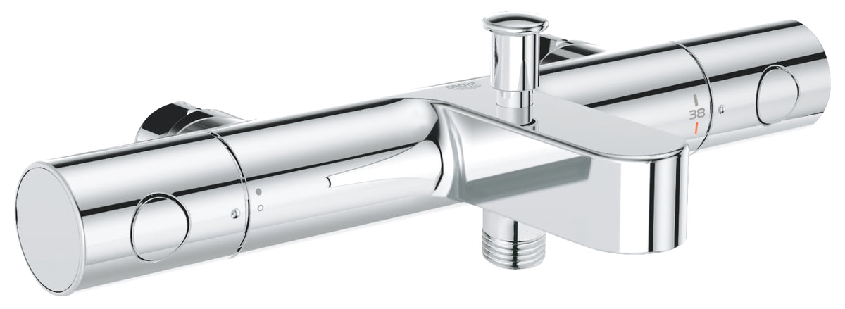 Grohe Grohtherm 800 Cosmopolitan Thermostat-Wannenbatterie 34770, Wandmontage, ohne Anschlüsse (chrom)