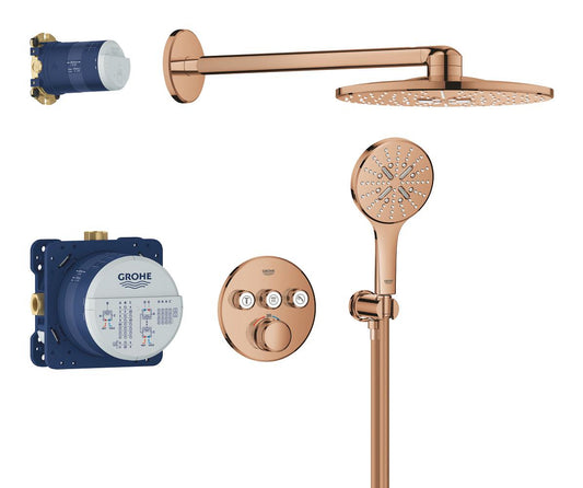Grohe Grohtherm SmartControl Duschsystem Unterputz 34863 mit Rainshower SmartActive 310 (warm sunset)