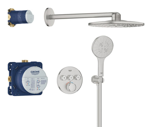 Grohe Grohtherm SmartControl Duschsystem Unterputz 34863 mit Rainshower SmartActive 310 (supersteel)