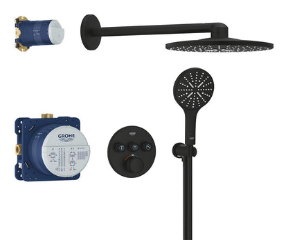 Grohe Grohtherm SmartControl Duschsystem Unterputz 34863 mit Rainshower SmartActive 310 (phantom black)