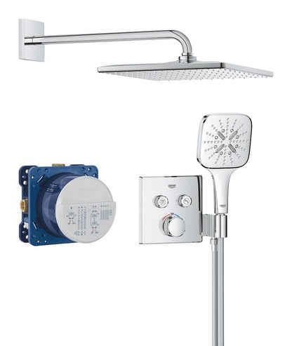 Grohe Grohtherm SmartControl Duschsystem Unterputz 34865 mit Rainshower Mono 310 Cube (chrom)