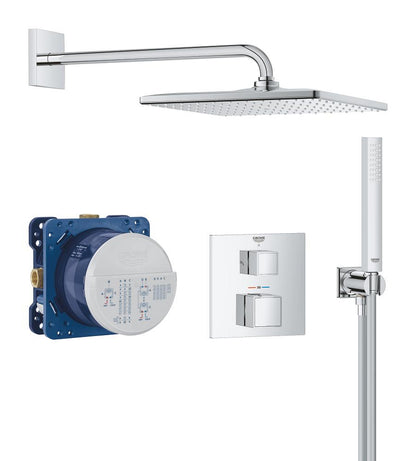 Grohe Grohtherm Cube Duschsystem Unterputz 34868 mit Rainshower Mono 310 Cube (chrom)