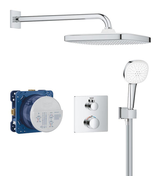 Grohe Grohtherm Duschsystem Unterputz 34871 mit Tempesta 250 Cube (chrom)